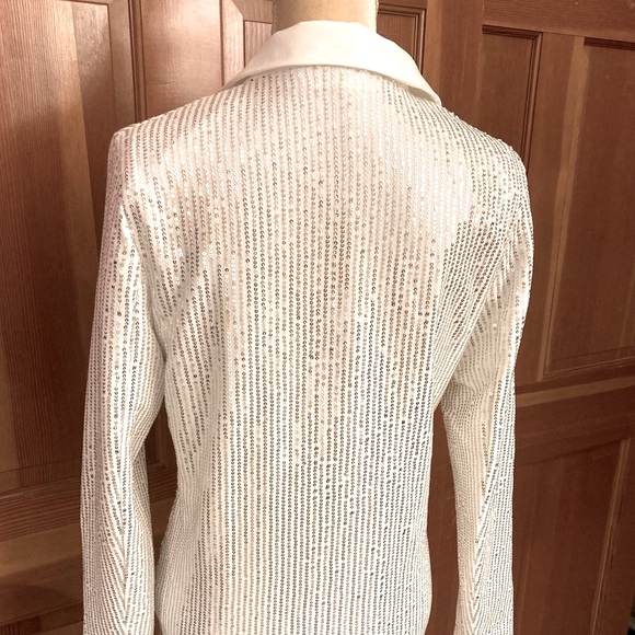 Silver Sequin Blazer - Picture 7 of 16